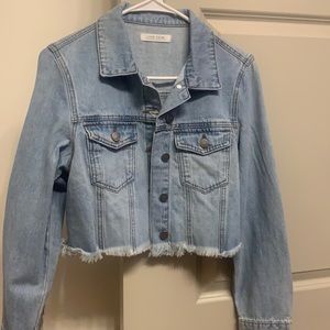 cropped jean jacket with beading